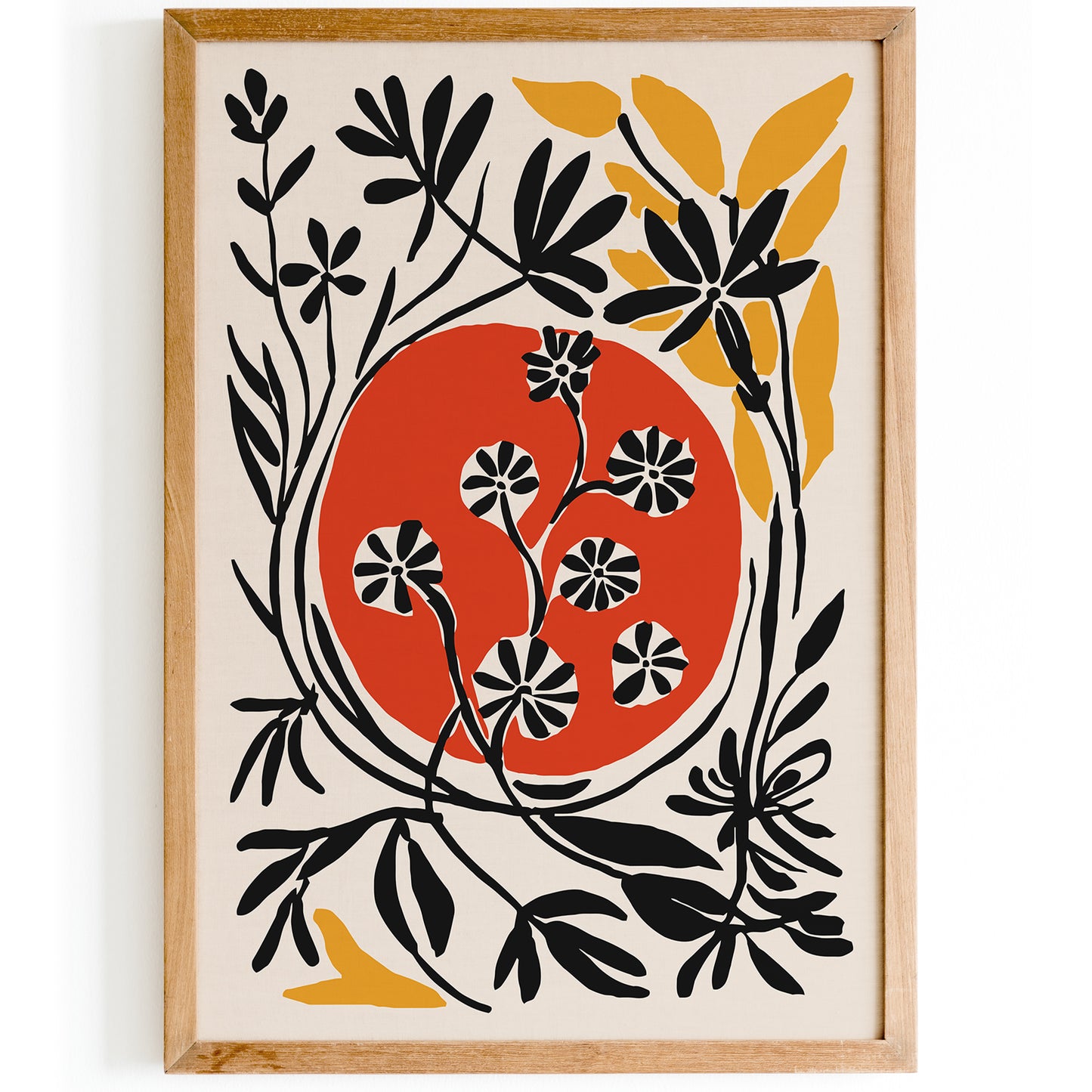 Retro Nature Art Print in Matisse Style