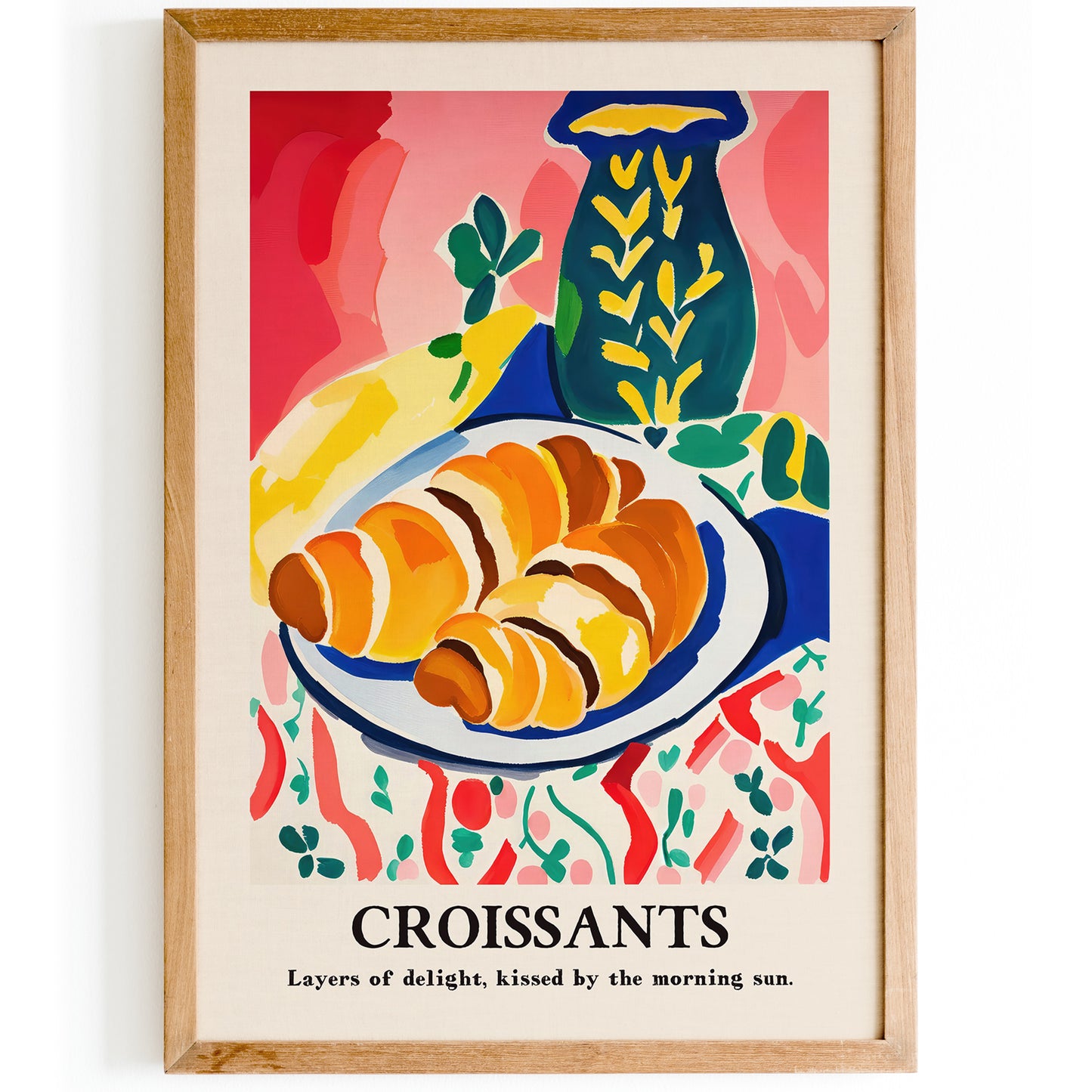 Croissants Watercolor Quote Art Print