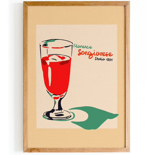 1991 Florence Sangiovese Wine Poster