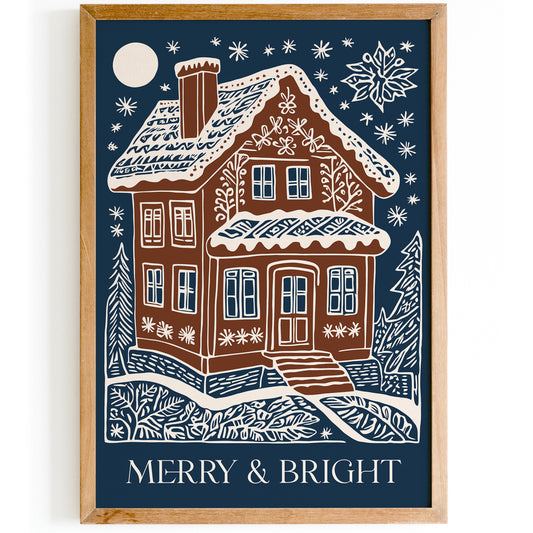 Gingerbread House Art Print 2024