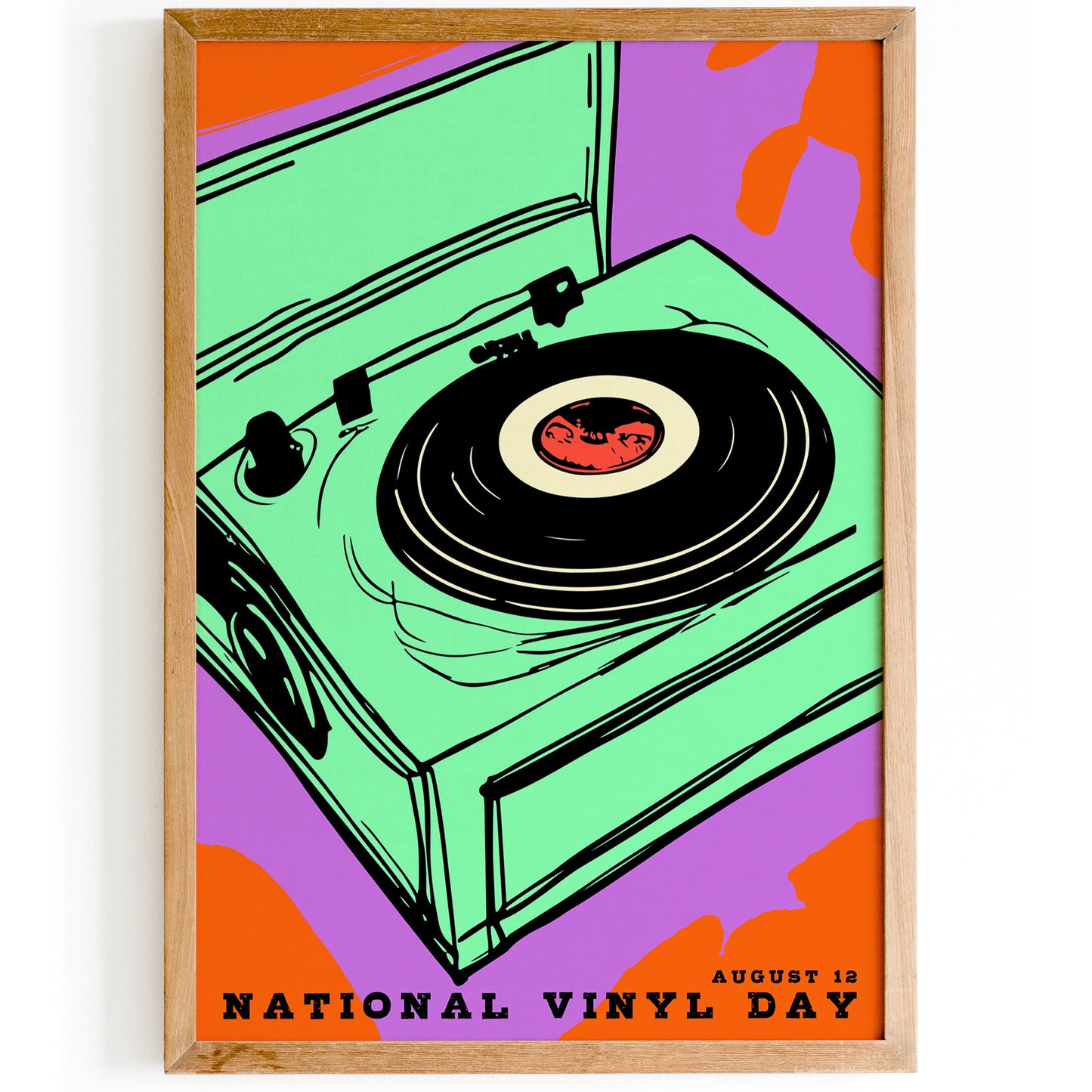 National Vinyl Day Retro Colorful Poster