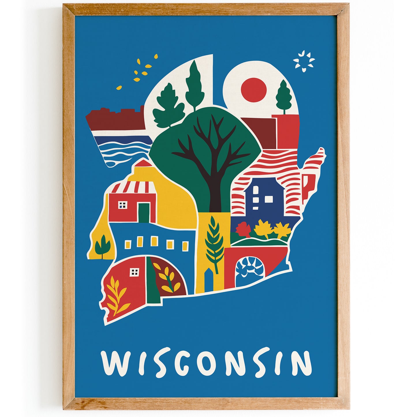 Wisconsin Blue Travel Poster