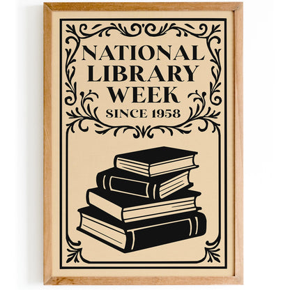 National Library Week Vintage Poster
