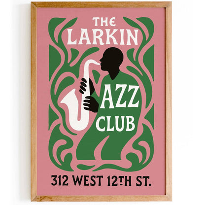 Retro Jazz Night Art Print