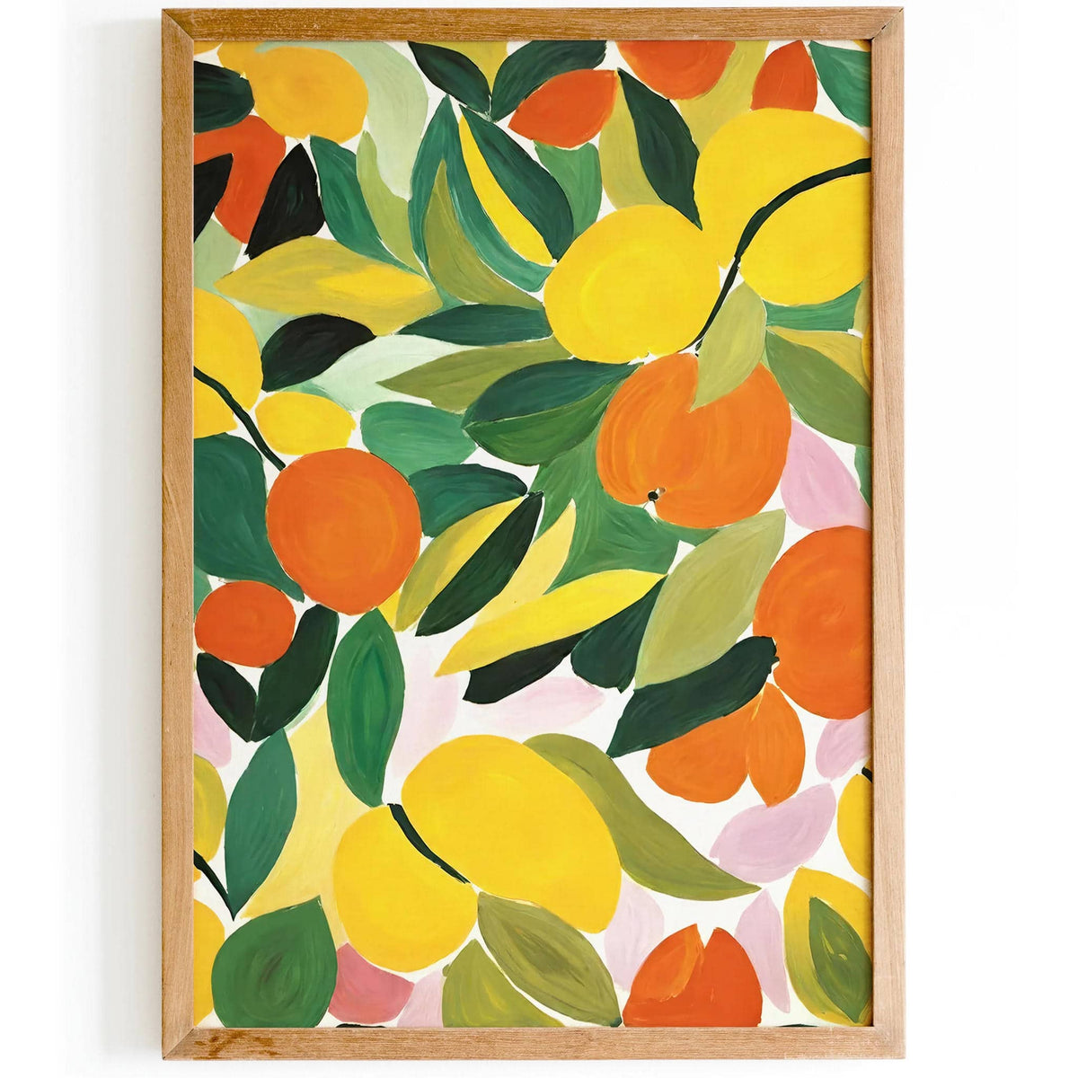 Abstract Nature Painting Print in Orange and Green – HypeSheriff