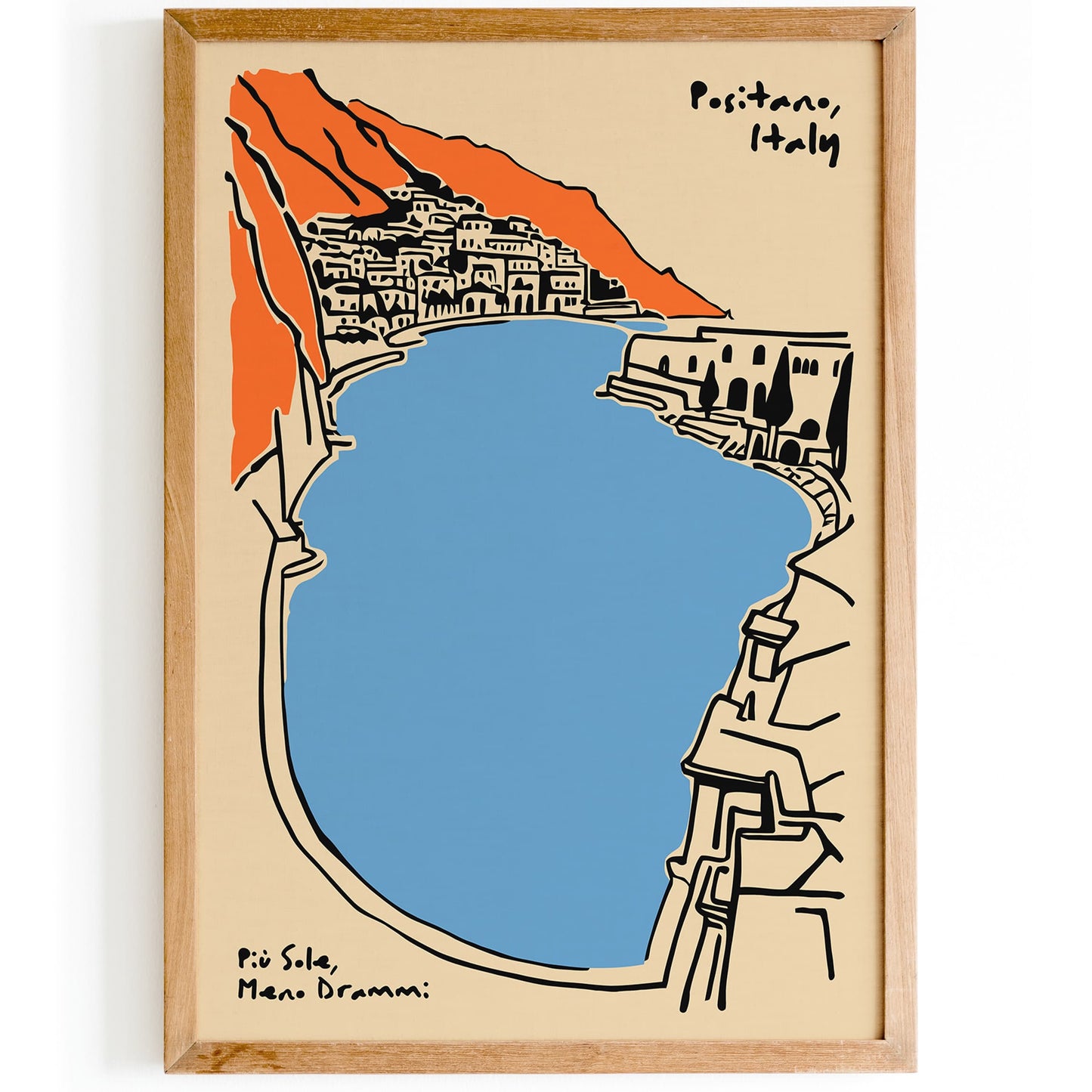 Positano Italy Travel Poster 2025