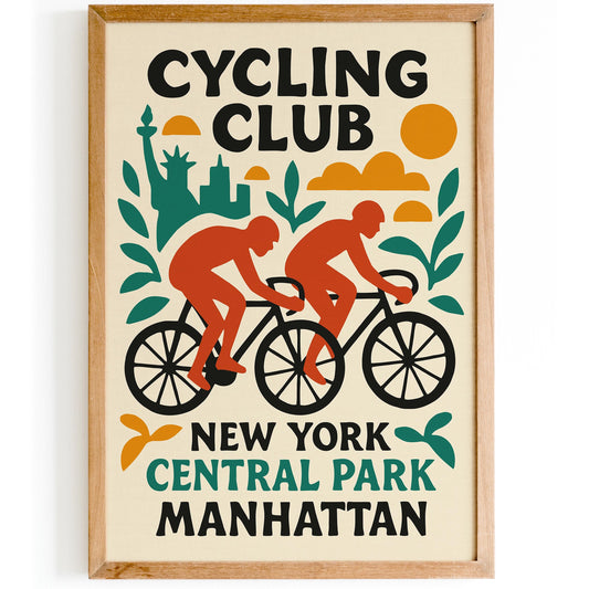 Central Park Cycling Club Print