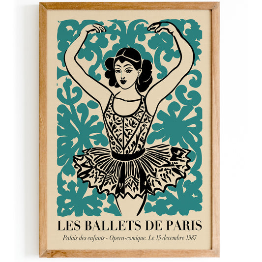 Vintage French Ballerina Art Print