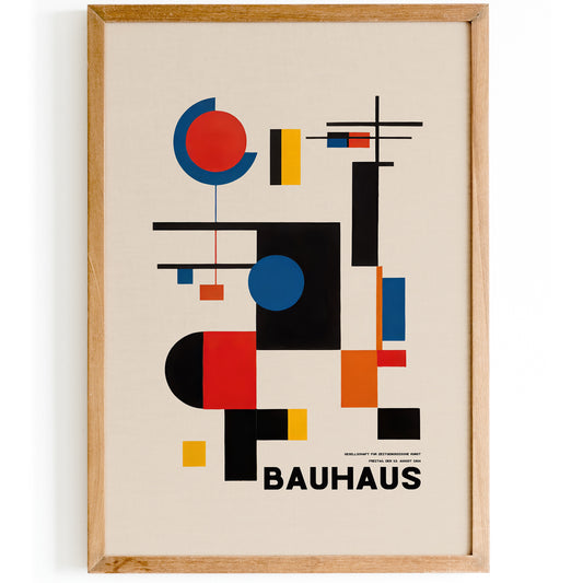 Bauhaus Abstract Geometric Shapes Poster