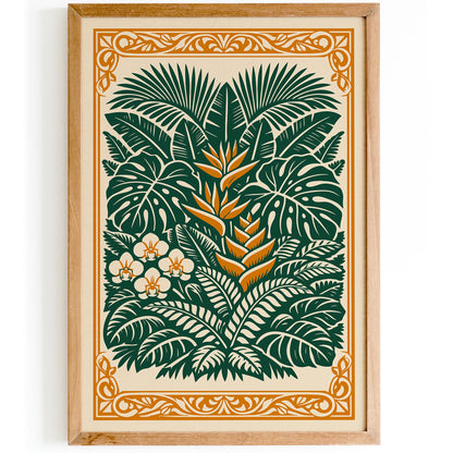 Tropical Botanical Nature Art Poster