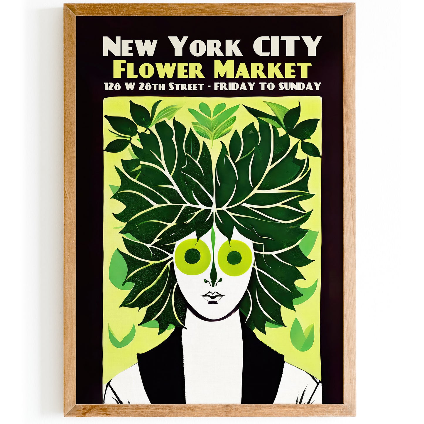 NYC Flower Market Retro Poster