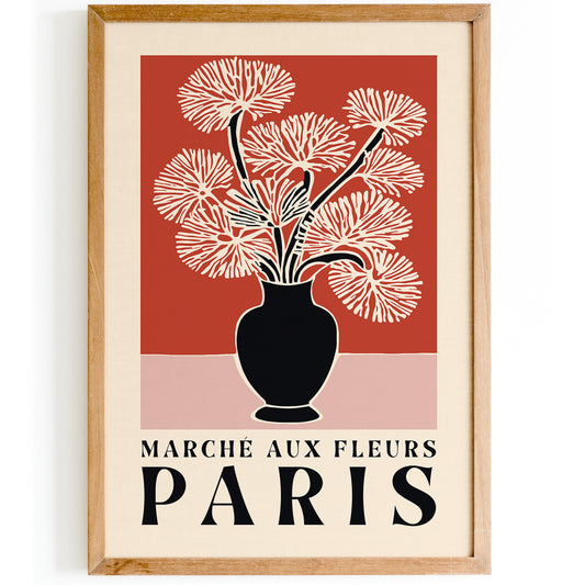 Marché aux Fleurs Paris Poster
