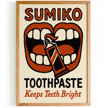 Sumiko Toothpaste Vintage Ad Poster