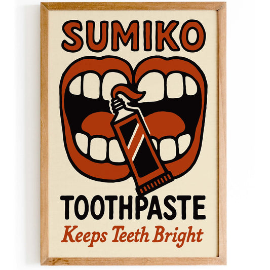 Sumiko Toothpaste Vintage Ad Poster