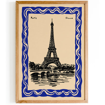 Paris France Poster - Eiffel Tower Wall Art 2026