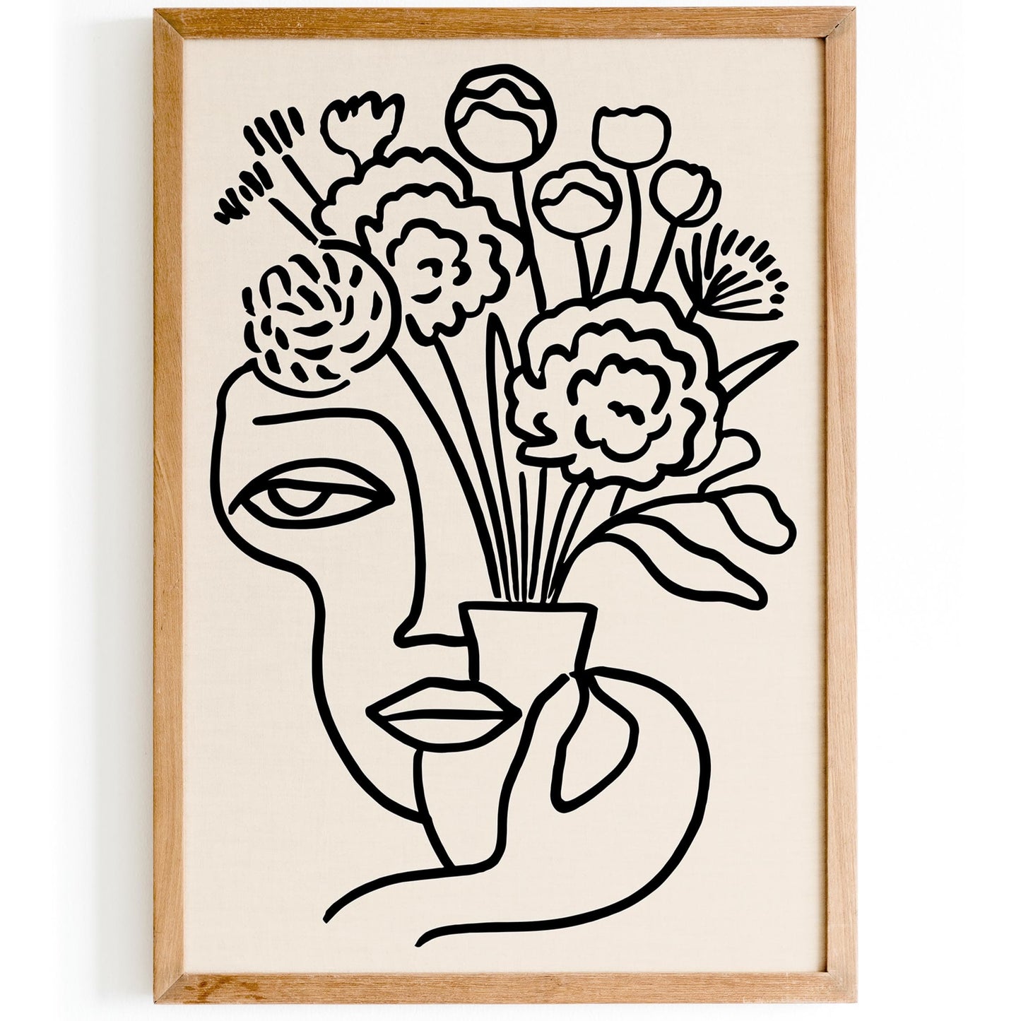 Abstract Floral Wall Art - Cubist Print