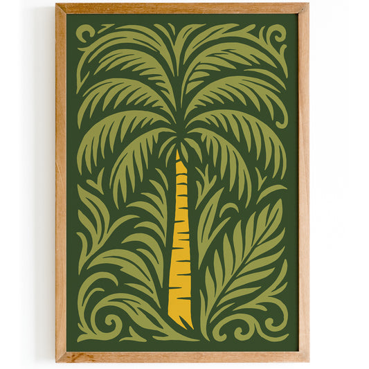 Green Tropical Palm Tree Poster - Bohemian Home Decor 2026