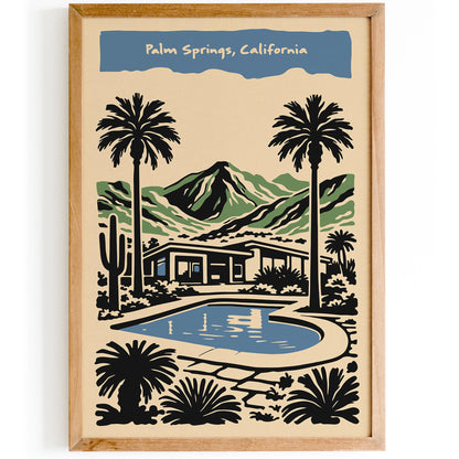 Palm Springs California Travel Poster