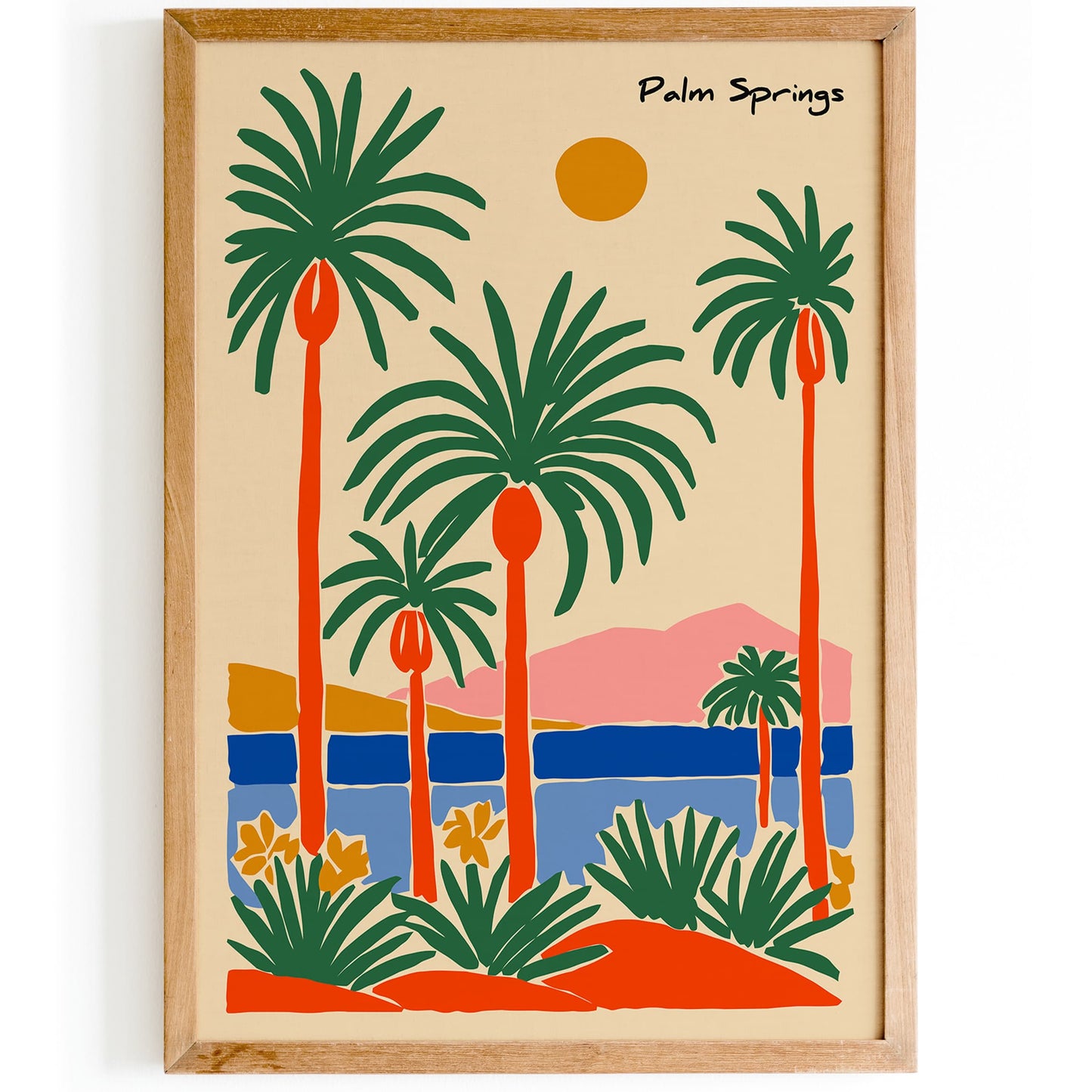 Palm Springs Landscape Colorful Poster