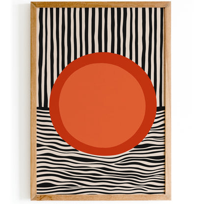 Mid Century Modern Orange Poster