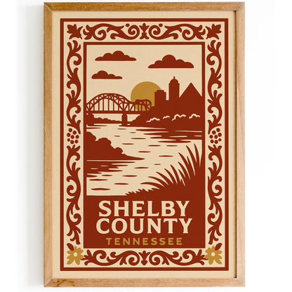 Shelby County Tennessee Travel Poster