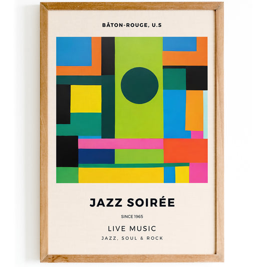 Live Music Jazz Retro Poster