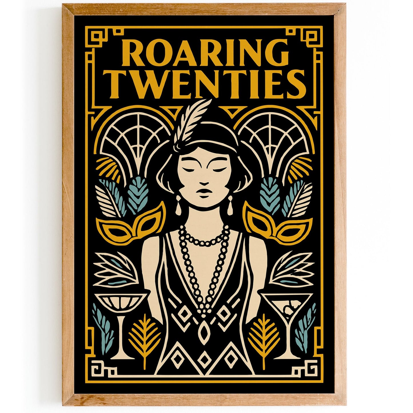 Roaring Twenties Music Poster, Flapper Girl Fashion Print