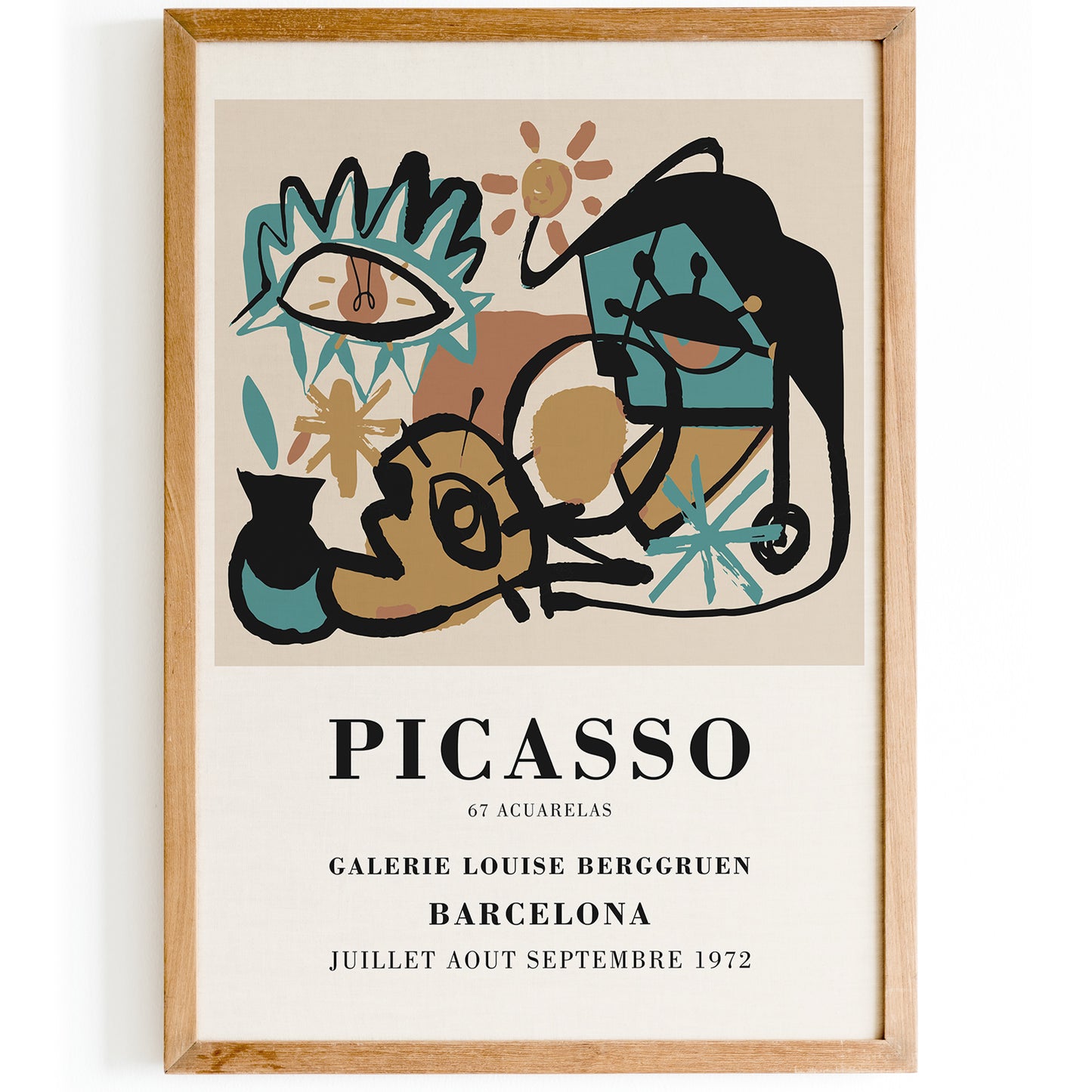 Picasso Cubism Barcelona Exhibition Poster