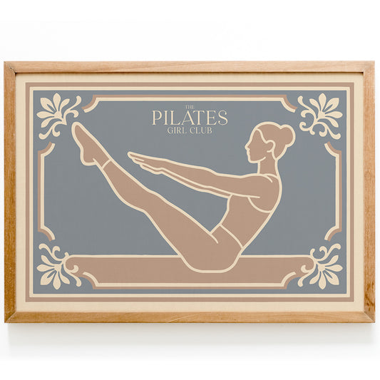 The Pilates Girl Club Poster - Horizontal Sport Wall Art