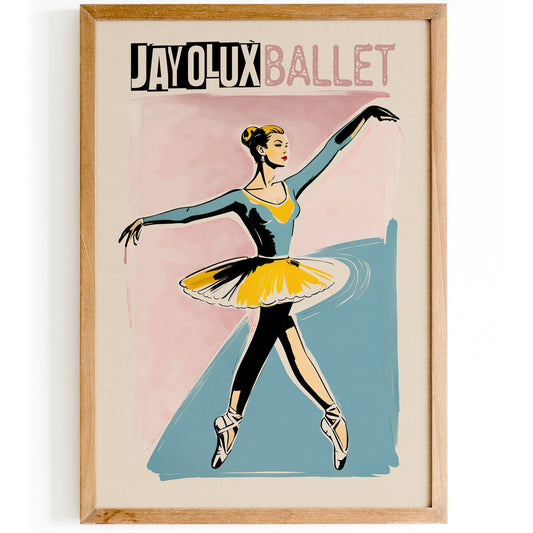 Jayolux Ballerina Vintage Wall Art