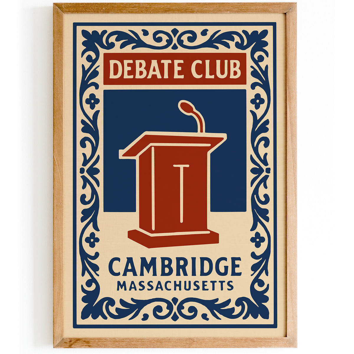 Cambridge Massachusetts Debate Club Art Poster