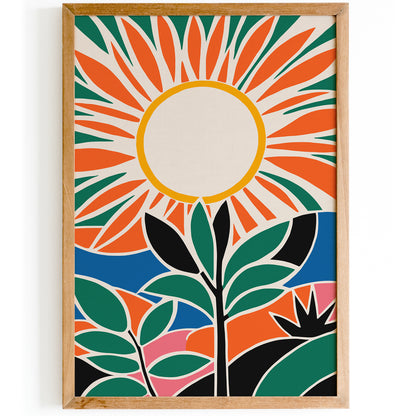 Mid Century Modern Sunshine Scenic Art Print