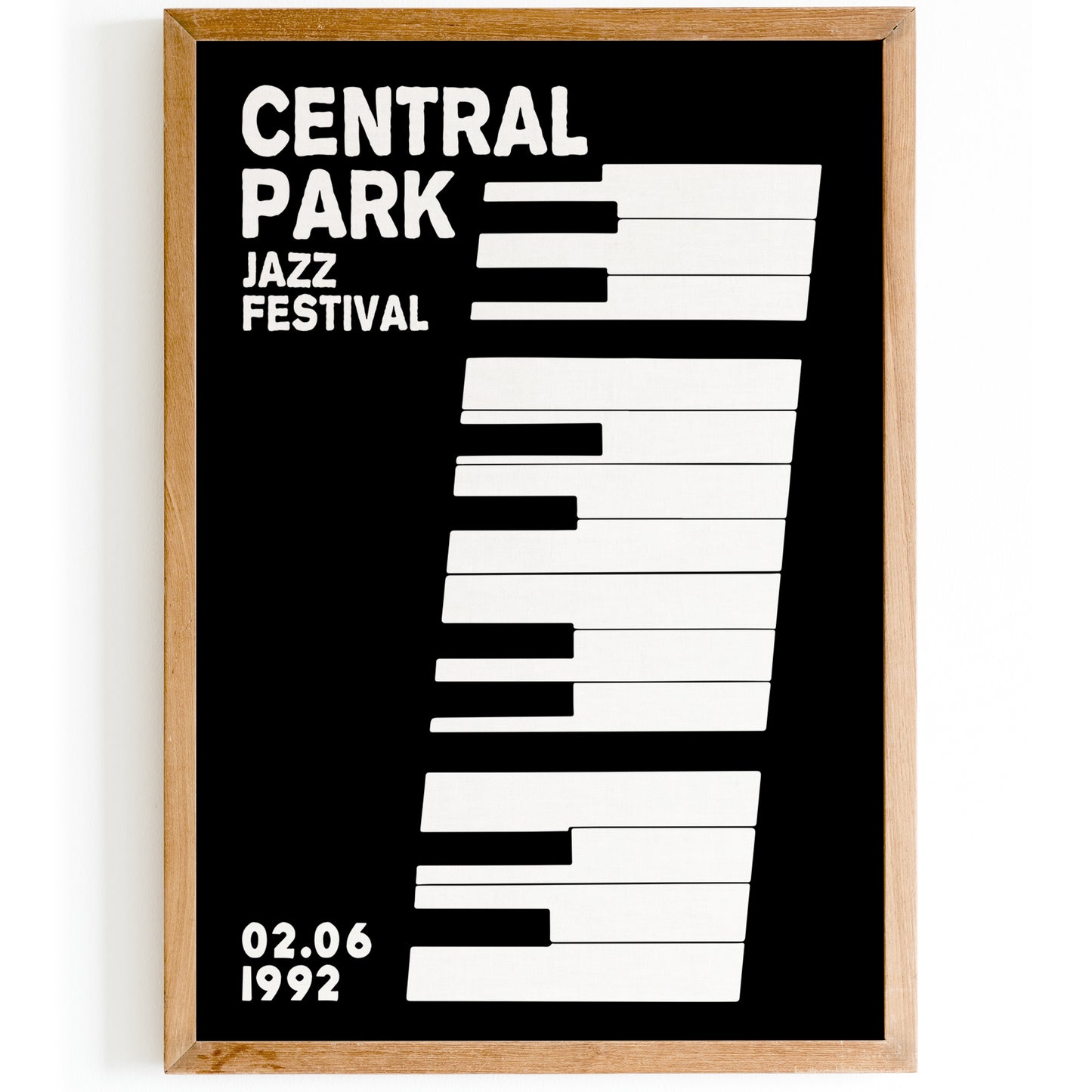 Minimalist Central Park Jazz Festival 1992 Poster