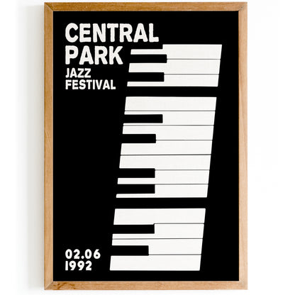 Minimalist Central Park Jazz Festival 1992 Poster