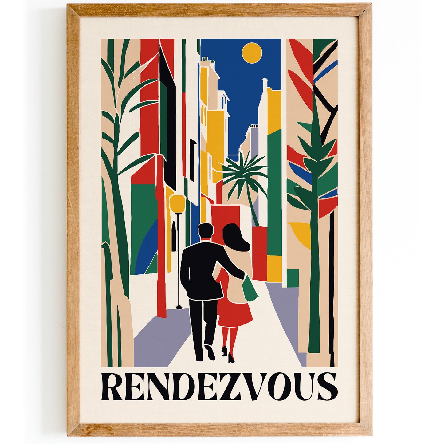 Rendezvous Mid Century Modern Poster