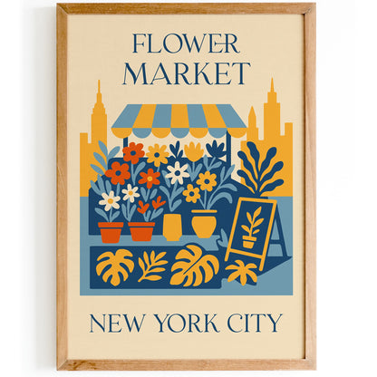 Flower Market New York City Poster