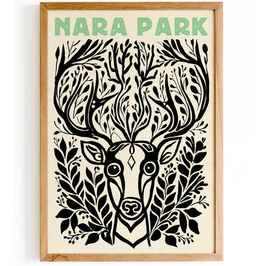 Nara Park Japanese Deer Poster