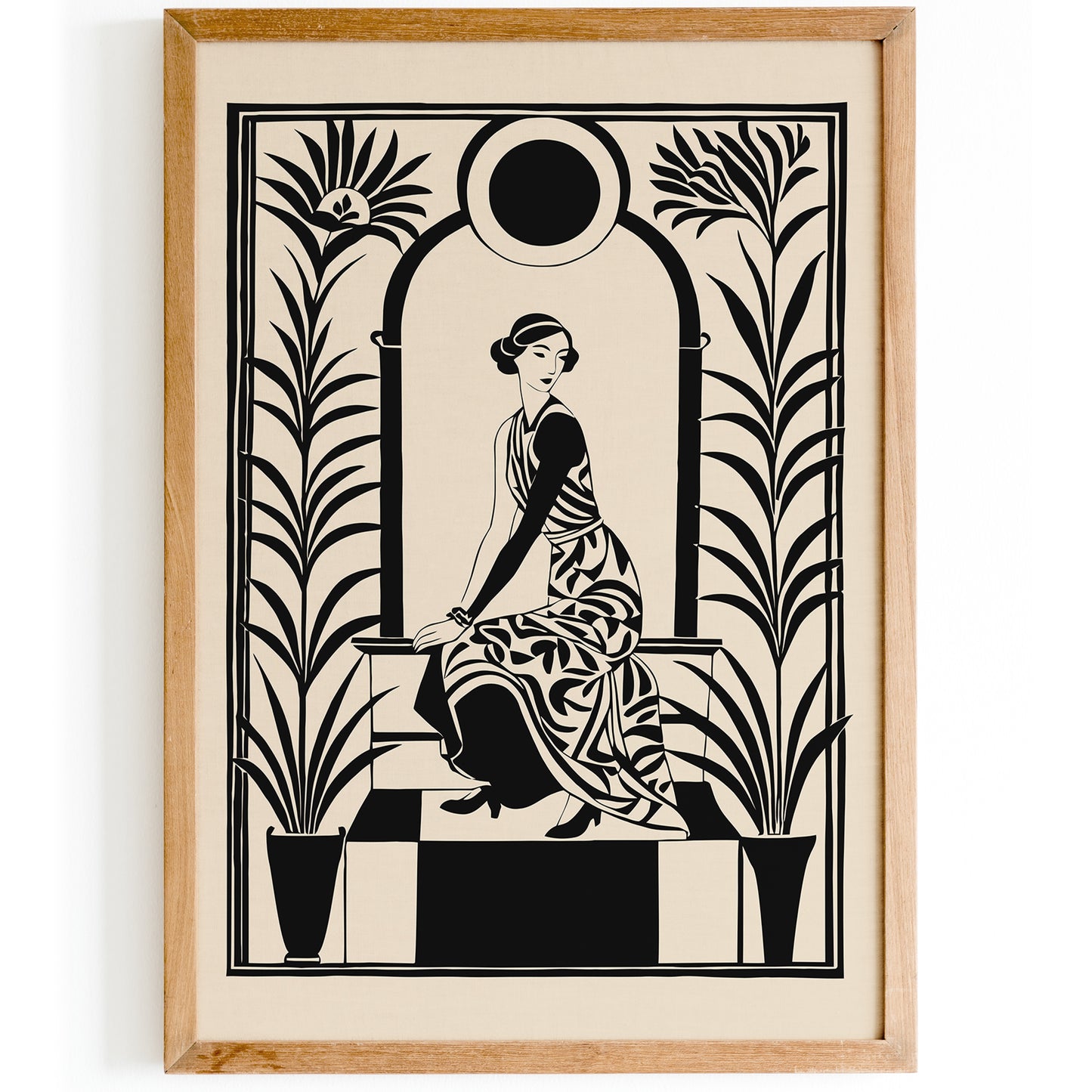 Art Deco Woman Portrait Art Print