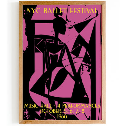 NYC Ballet Festival Vintage Poster