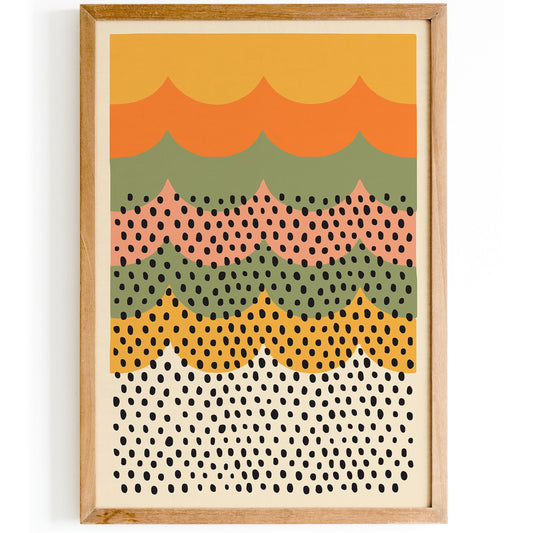 Mid Century Modern Poster - Abstract Retro Wall Art