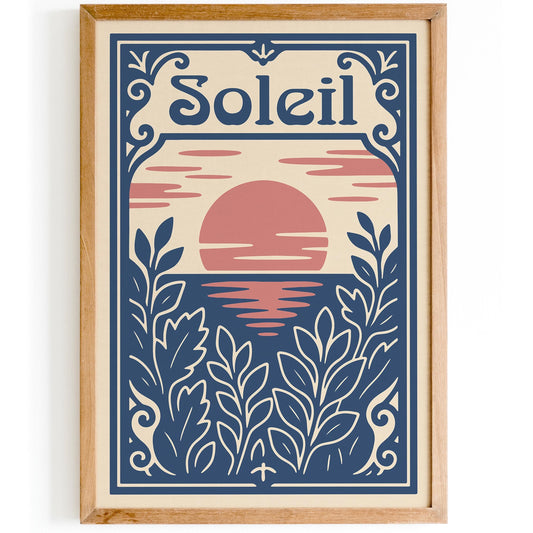 Soleil Sun Rococo Landscape Poster