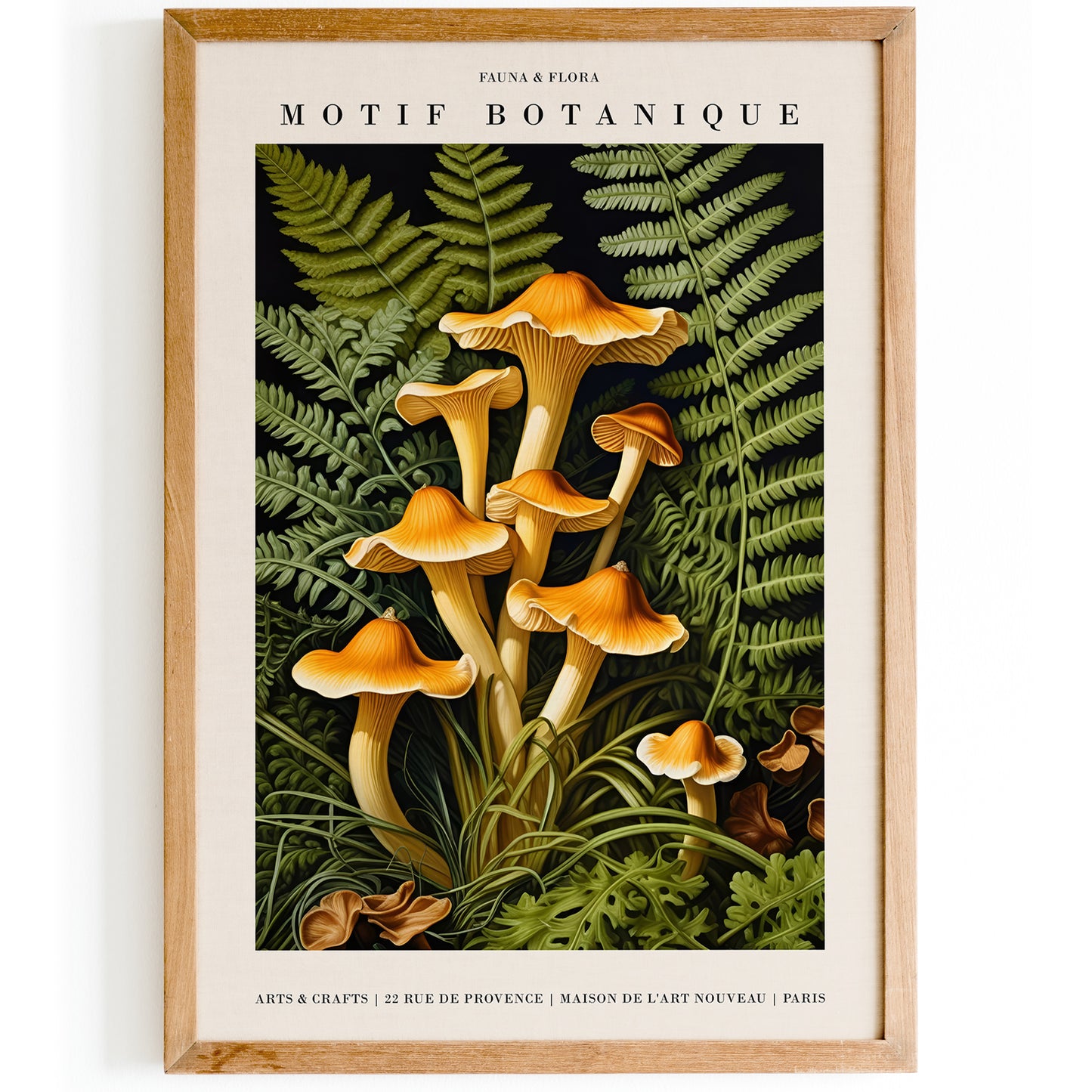 William Morris Forest Mushrooms Wall Art