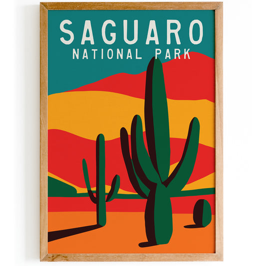 Saguaro Travel Poster