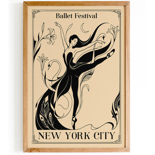 New York City Ballet Festival Art Poster