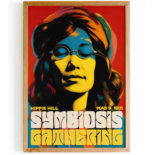 Symbiosis Gathering Hippie Festival Retro 1971 Poster