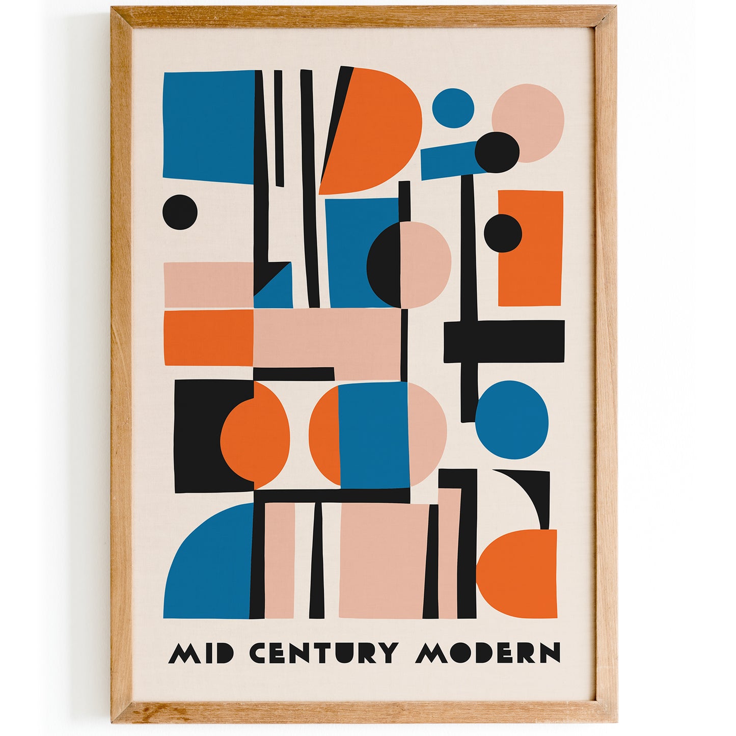 Mid Century Abstract Geometric Poster