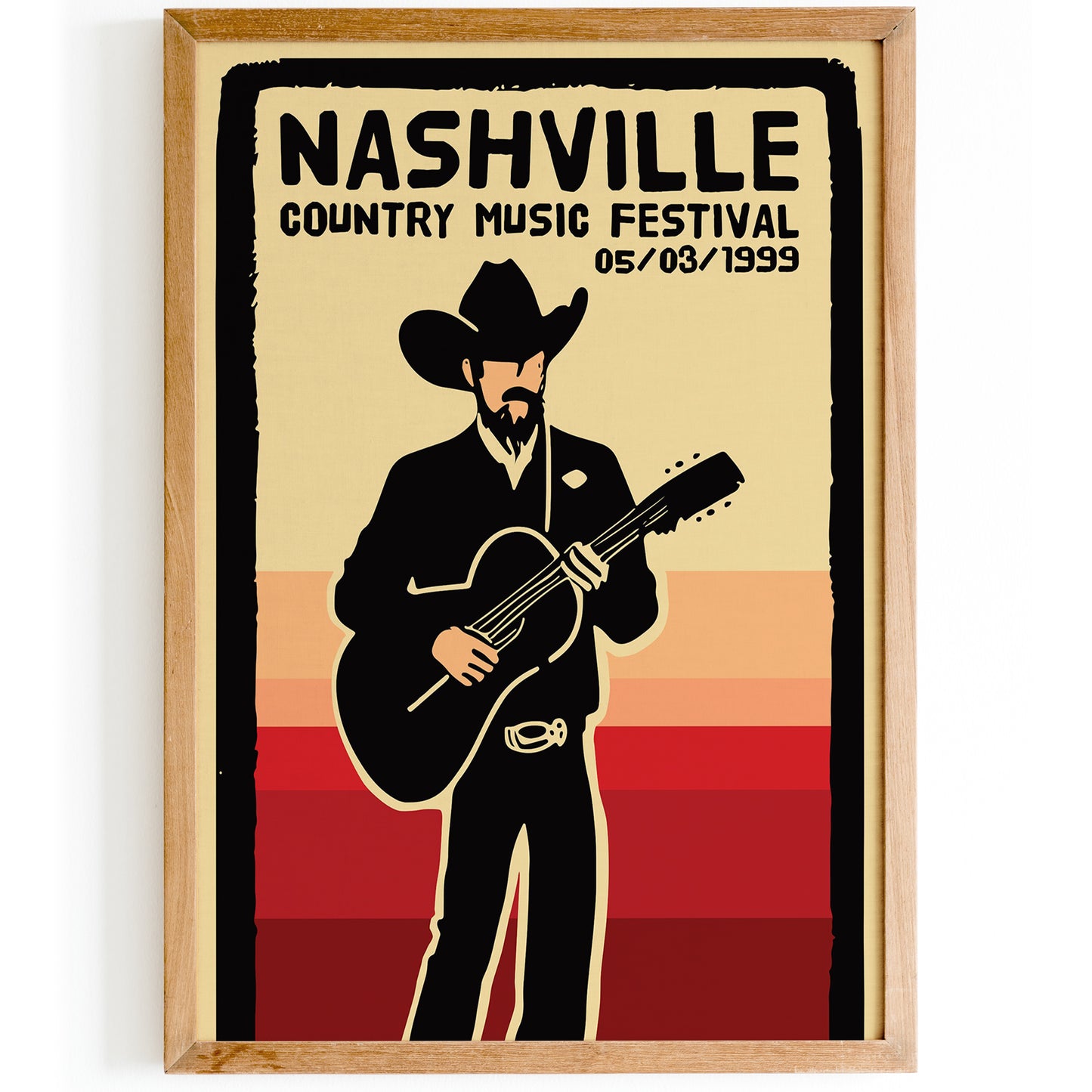 Nashville Country Music Festival Retro Poster