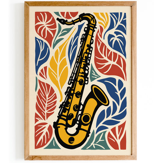 Saxophone Music Art Print