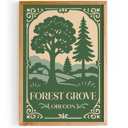 Forest Grove Oregon Travel Poster