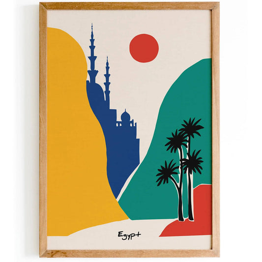 Egypt Mid Century Modern Travel Poster